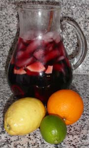 A pitcher with refreshing Sangria